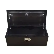 30 Inch Cuboid Black Aluminum Under Storage Tool Box For Trailer Pickup Truck