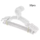 10 Pack White Plastic Nursery Hangers Nonslip Baby Coat Hangers Space Saving Tub