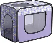 Pet Dryer Box - Foldable Breathable Drying Box Dog Kennel | Colorful Printed Cat Blow Dryer Box Cat Cage Kennel, Anti Flying Hair Drying Room for Travel Home