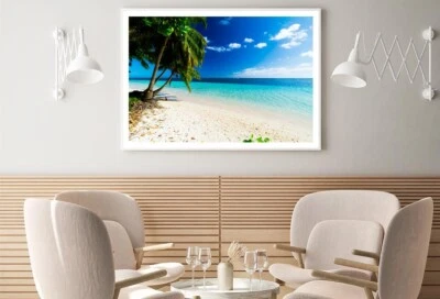 Palm Trees Ocean Beach Samoa Print Premium Poster High Quality choose size