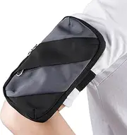Adorila Phone Holder for Running Armband, Cell Phone Holder Arm Band, Adjustable Belt Cell Phone Wallet Compatible with iPhone 15 14 13 12 11 Pro Max XS XR X (Light Blue)