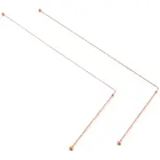 Copper Dowsing Rods - 99.9% Pure Copper 2PCS Divining Rods Energy Water Witching Detector Rose Gold