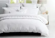 White Waffle Quilt Cover Set - Single