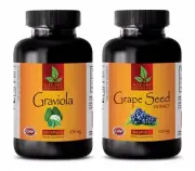 Antioxidant nature made – GRAVIOLA - GRAPE SEED EXTRACT COMBO -grape seed powder
