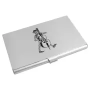 'Skeleton With Double Bass' Business Card Holder (CH00000860)