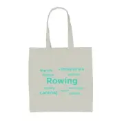 Rowing Languages - Canvas Tote Bag - Rower Row Canoe Kayak Boat Sport