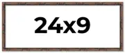 24x9 Frame Brown Bamboo with Dark Coffee/Walnut Finish | Solid Wood Picture Fram
