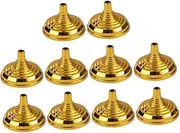 SHOWERORO 10pcs Small Flag Holder for Party Countertop Flag Holders Small Flags Stand Table Flag Stand Base Flag Display Holder DIY Flag Holder Decorative Flag Holder Golden Plastic