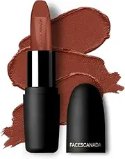Faces Canada Weightless Matte Lipstick, Enriched with Jojoba and Almond Oil, Highly pigmented, Smooth One Stroke weightless color, Keeps lips Moisturized, Red Lip Color, Chilli Pepper, 4.5gm