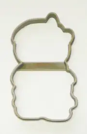 GINGERBREAD GIRL WITH BOW OUTLINE CHRISTMAS SPECIAL COOKIE CUTTER USA PR3143