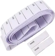 Esforzarse 200 PCS Name Tags, Clothing Labels, Name Label Iron on Fabric Labels, Writable Iron On Clothing Labels Washable, Name Labels for Kids School Uniform(White)