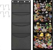 1Piece Over Door Hanging Storage, Over Door Storage Organiser with 4 Large Mesh Pockets, Foldable Door Hanging Storage for Stuffed Animal, Plush Toys