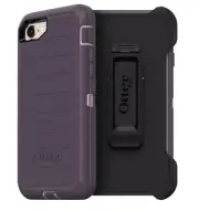 OtterBox Defender Rugged Case & Holster for iPhone SE 2022/2020, 8, 7 | Purple