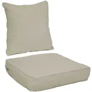 Polyester Indoor and Outdoor Back and Seat Cushions - Beige by Sunnydaze