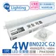 4入 【PHILIPS飛利浦】 易省 BN022C G2 第二代 LED 4W 4000K 自然光 1尺 全電壓 支架燈 層板燈 PH430980