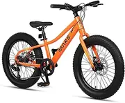 [Glerc] Mars Kids Mountain Bike, 20 24 Inch Fat Tire Bike for Teen Ages 6-14 Year Old, Bicycle with 2.8-Inch Wide Tires and 6 Speed Drivetrain, Disc Brakes