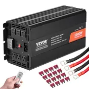 Modified Sine Wave Inverter, 5000W, DC 12V to AC 230V Power Inverter with 2 AC Outlets 2 USB Port 1 Type-C Port, LCD Display and Remote Controller for High Load Home Appliances, CE FCC