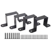 Simplify Your Setup with a Pack of Four Sturdy Black U Fence Post Ties