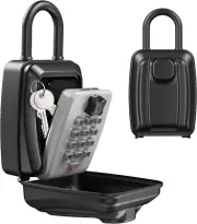Key Lock Box Extra Large, Push Button Combination Lock, Outdoor Wall Mounted...