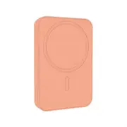 Laser 5000mAh Magnetic Wireless/USB-C Power Bank Charger For Apple/Android Peach