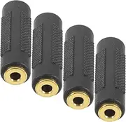 Gatuida 4pcs Headphone Adapter Instrument Audio Connector Female to Female Adapter 3.5mm mic Adapter Audio Conversion Head Audio Equipment Conversion Interface Mixer Plastic Gilded