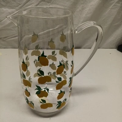 Vintage Glass Pitcher Lemonade Country Farmhouse