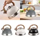 Loud Whistle Kettle Teapot Kettle Anti Scald Cookware Wood Handle Anti Rust for