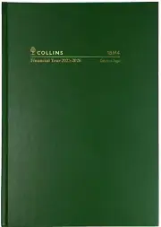 2025 - 2026 Collins Financial Year Diary A5 Day to Page DTP 18M4 P99 - GREEN