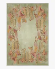 200' x 290' | Machine Washable Runner Rug | Kid & Pet Friendly | Indoor Rug | Sanderson Bird of Paradise Silver Fern Tufted Rug | Ruggable