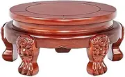 Rosewood Stand Decoration for Home Office Circular Bonsai Stool Bracket(Small)