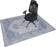 48x60'' Chair Mat for Hardwood Floor, Office Chair Mat Rolling Chair Desk Floor Protector for Carpet, Large Anti-Slip Desk Chair Rug Gaming Chair Mat for Hard Floors Tile Floor - Blue