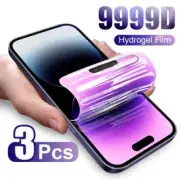 3X Hydrogel TPU Screen Protector For iPhone 14 Plus 13 12 11 Pro XS Max XR 8 7 6