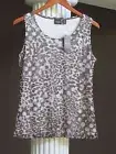 Chico's Travelers Mocha Chino Mesh Lined Tank Top Shell Cami Sz 0 (4-6) NWT $59