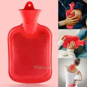 Bolsa De Agua Caliente Clasica De Caucho Rojo, Compresa Caliente, Alivio Del ...