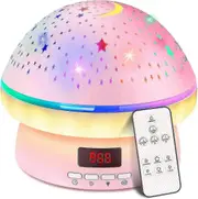 Girls Toys For 2-8 Year Old Kids, Timer Rotation Star Projector Night Light For Kids Age 3-8, Toys For 2-9 Year Old Boys Girls