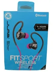 Jlab Audio Fit Sport Bluetooth Wireless Sport Earbuds with Mic Pink/Gray