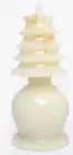 Natural White Onyx Handmade Table Lamp w 2 Lamps, Type I Plug & Switch, 5" x 12"