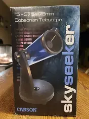 Carson SkySeeker Newtonian Reflector Telescope 15-37.5X 76mm Astronomy JC200