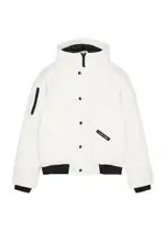 Canada Goose Kids Rundle Arctic Tech Bomber Jacket , Jacket, Hood - White 8 years