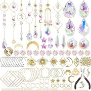 Viicoor Crystal Suncatchers DIY Kit, 200 Pieces, Window and Garden Decorations