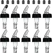 Automatic Measured Bottle Pourer Spout Liquor Pourers Bottle Jigger Quick Shot Spirit Measure, 1 oz/ 30 ml(Clear, Black,20 Pieces)