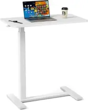 Mobile Standing Desk, Pneumatic Height Adjustable Rolling Laptop Table, Gas Lift