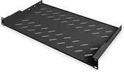 DIGITUS Professional DN-19 TRAY-1-SW Shelf for Fixed Installation in 19 Inch Cabinets Load Capacity 15 kg from 450 mm Cabinet Depth 1HE Colour Black
