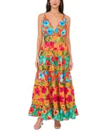 Vince Camuto Printed Tiered Maxi Dress