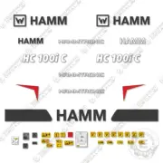 Fits HAMM HC100iC Decal Kit Vibratory Drum Roller - 7 YEAR OUTDOOR 3M VINYL!