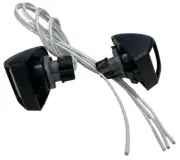 (Qty 2) A21 Black Lamp And Harness Set for Bumper License Plate Lights
