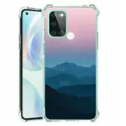 (Mountain Sunset)ShockProof TPU phone case cover(Clear)for Oneplus Nord N10 5G
