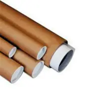 Kraft Shipping Mailing Brown Tube 1-1/2x36 w/ End Cap Plugs 50