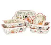 Temp-tations Seasonal 6-Piece Nostalgic Bakeware Set in Winter Whimsy