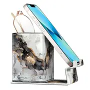 Pencil Holder with Magnetic Base, Eyeglasses Holder Stand, cloudy marble